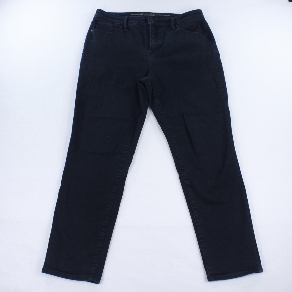 Chico's So Slimming Girlfriend Slim Leg Ankle Jeans Black Size 1.5R US 10R